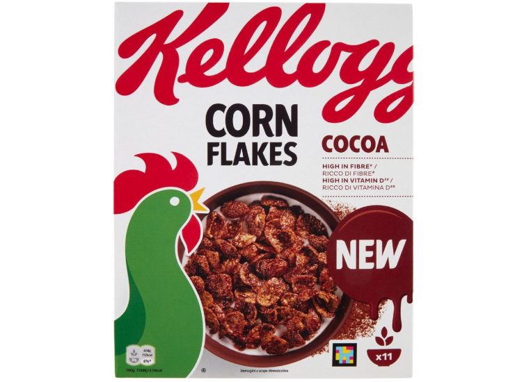 Cereali Kellogg's Corn Flakes Cocoa richiamati dal mercato