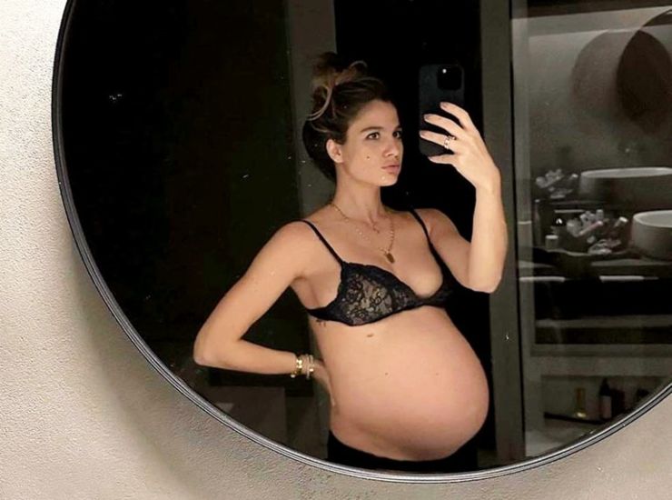 Cristina Marino durante la gravidanza