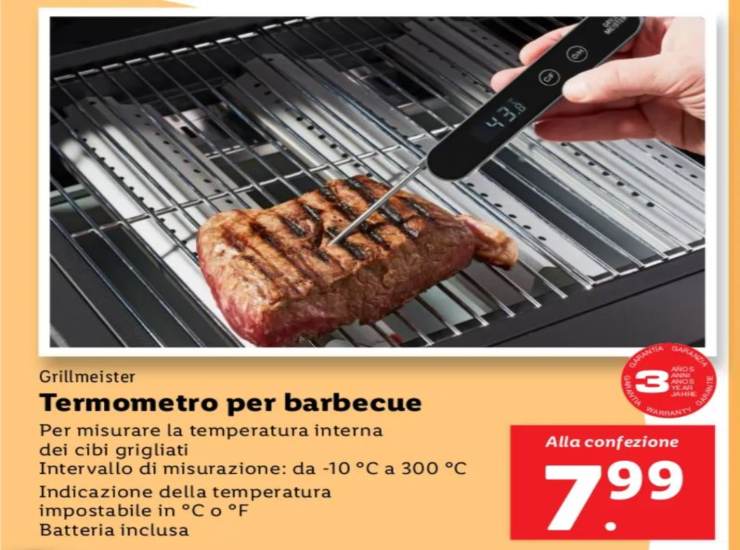 Termometro per barbecue Grillmeister
