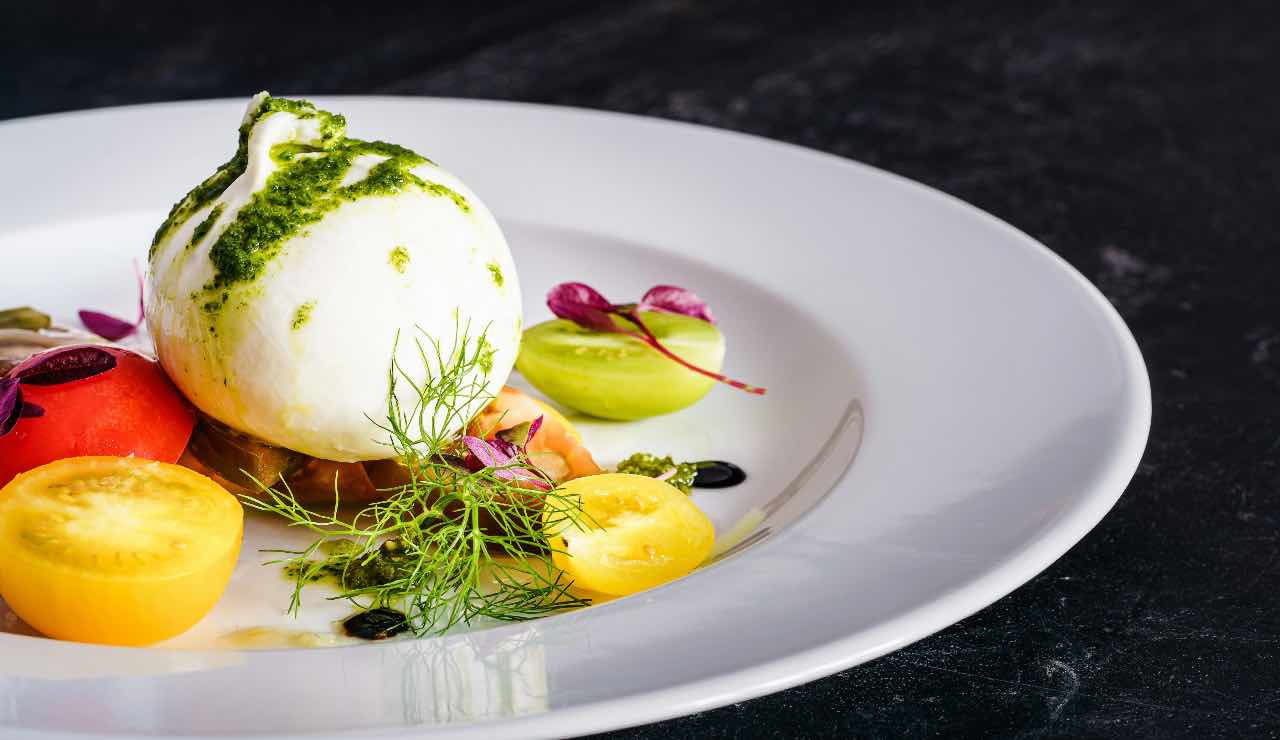 Mozzarella con verdure 