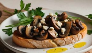 Bruschetta funghi e gorgonzola - StreetFoodNews.it